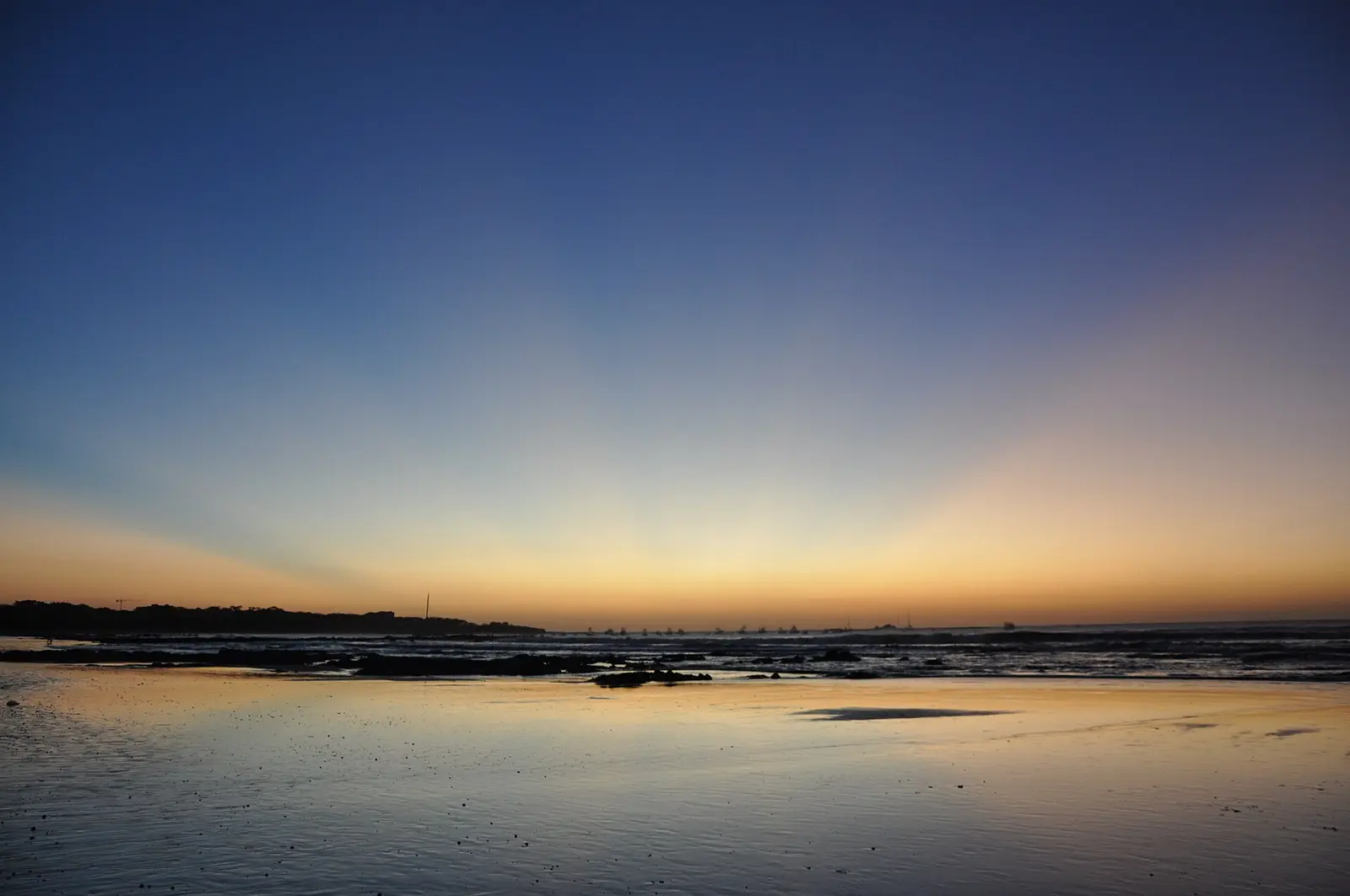 Glowing sky after sunset over Playa Tamarindo