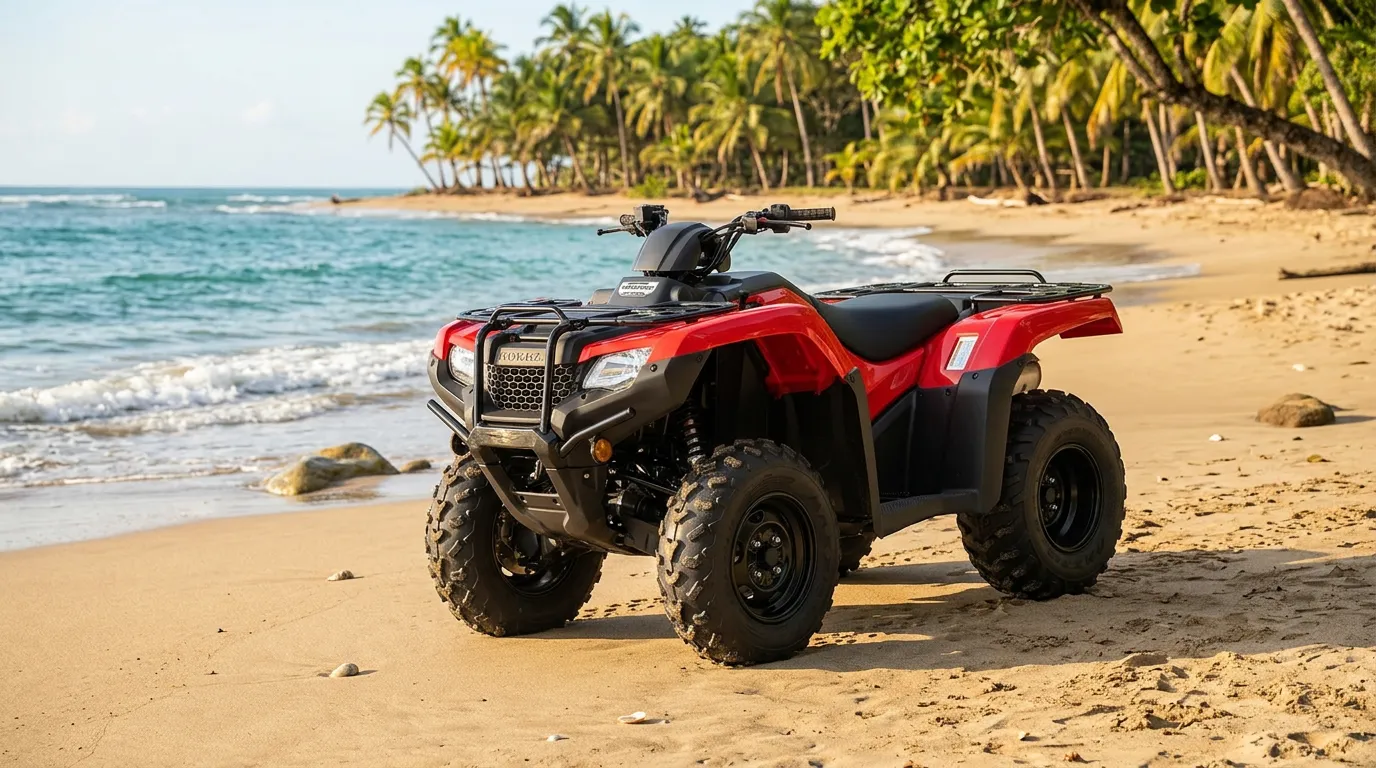 Honda FourTrax Recon 4×4 ATV ready for a Guanacaste trail day