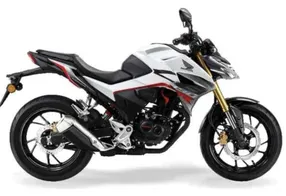 Honda CB 190R motorcycle on a Tamarindo beach road